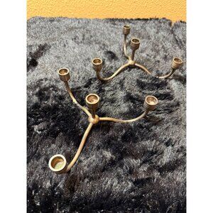 Vintage Brass Atomic Mid-Century Candelabra Denmark  Set Of 2